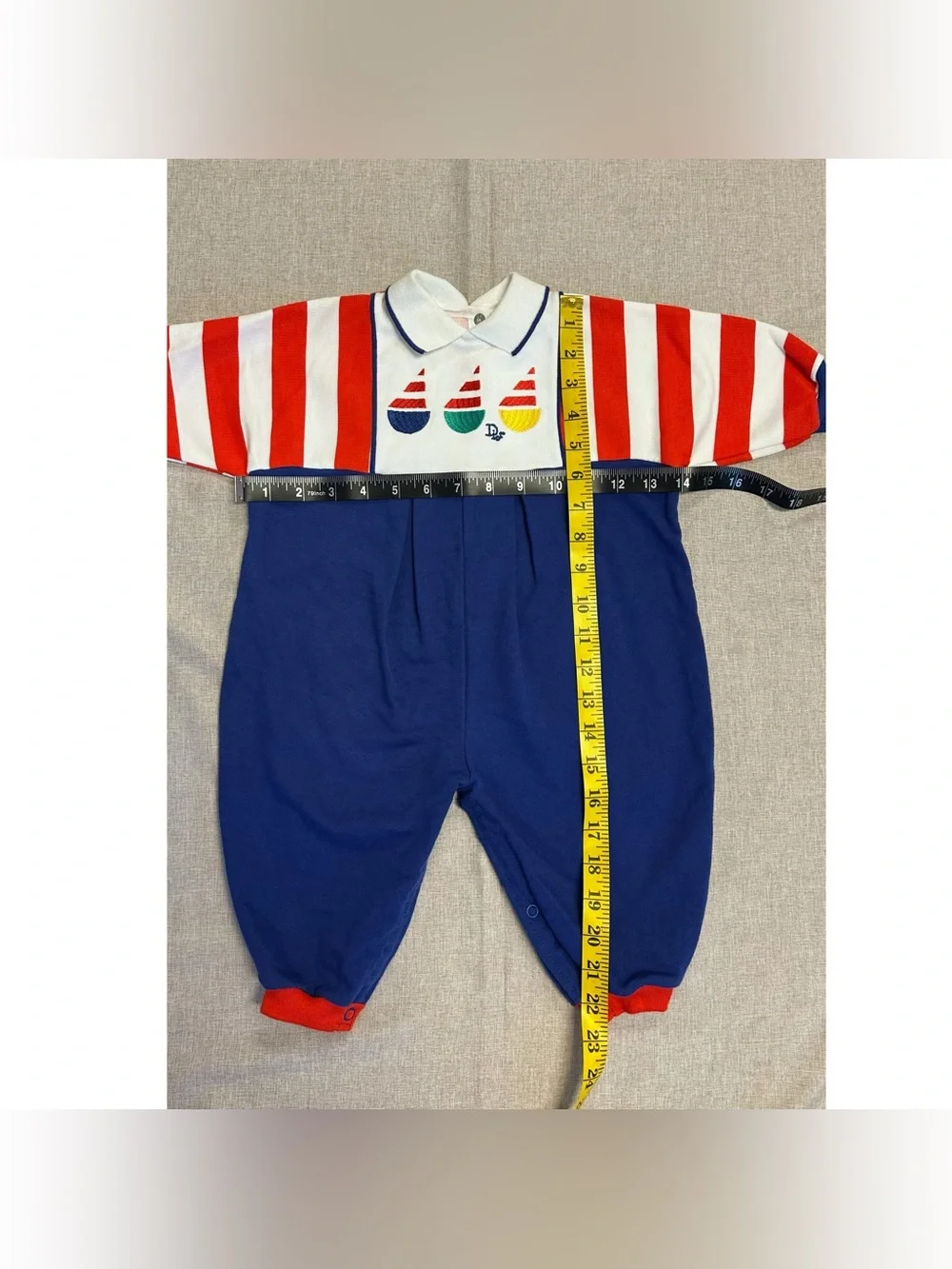 NWOT Baby Dior Nautical Romper 9 Months (18-20lbs)
